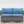 Armless Patio Sofa Set, With UV Resistant Frame And Waterproof Cushions - Blue / Brown