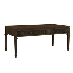 Fluted 2 Drawer Coffee Table - Brown