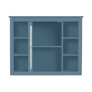 Wall Mounted Medicine Cabinet With Mirror, Storage Cabinet Featuring 6 Open Shelves And Adjustable Interior