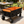 Big Large Capacity Folding Wagon Cart with Extender (Black + Orange)