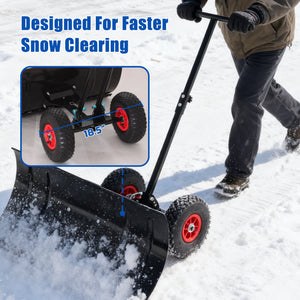 30" Wide Metal Snow Pusher