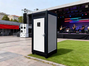 Person Portable Toilet Cabin – Outdoor Restroom with Light, Sink & Vent Fan