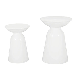 Serenita Outdoor Side Tables With Flared Design (Set of 2)