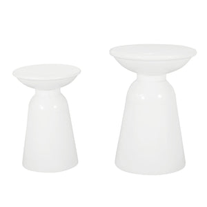 Serenita Outdoor Side Tables With Flared Design (Set of 2)
