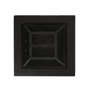 Outdoor 29' Square MgO Wood-Burning Fire Pit, Dark Gray