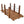 5 Ft Wooden Garden Bridge, Stained Wood Arc Footbridge with Chain Railings