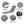 2 Pieces Set Outdoor Lounge Chair Cushion Replacement Patio Furniture Seat Cushion Chaise Lounge Cushion - Antique Gray / White