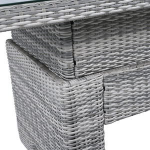 Outdoor Furniture Set Patio Rattan with Recliners and Tables