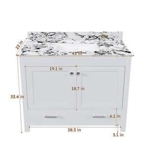 Bathroom Vanity & Storage - White