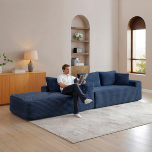 105'' Modular Sectional Sofa with Deep Seat and Chaise