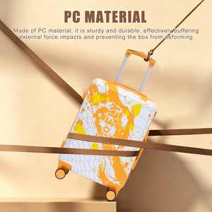 20 Inch PC Spinner Wheel Luggage, Carry-On Suitcase - Orange