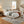 Solid Rubber Wood Platform Bed with Upholstered Headboard