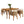 Outdoor Dining Set with Acacia Wood Table and 4 Chairs, Beige