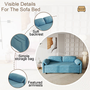 Sofa, Dual Purpose Lounge With Retractable Queen Size Bed