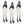 3 Pieces Sitting Gnome, Christmas Table Home Ornaments For Holiday Party Gifts - White / Gray