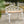 Tulip Patio Garden Bench Metal Park Bench Cast Aluminum Outdoor Furniture