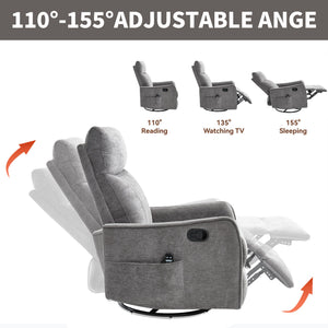 ComfortMax Dark Gray Recliner Chair