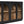 4-Door Large Storage Sideboard Buffet Cabinet with Glass Doors Arched Cabinet (Black)
