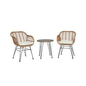Antibes - 3 Piece Outdoor Patio Conversation Set
