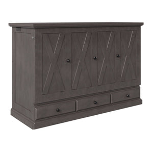 Murphy Bed Chest Cube Cabinet With Charging Station And Large Storage Drawer