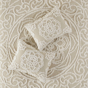 Full/Queen 3 Piece Tufted Cotton Duvet Cover Set