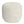 Chantal - Round Pouf - White