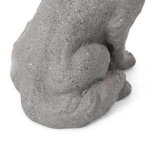 MGO Dog Statue, Outdoor Stone Gray