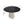 Modern Artificial Stone Round Plywood Base Dining Table, Can Accommodate 6 People, (Not Including Chairs) - Black / Beige