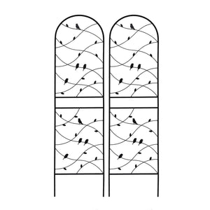 2 Pack Metal Garden Trellis 71" x 19.7" Rustproof Outdoor Plant Support
