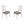 Tannen - Round 5 Piece Dining Table (Set of 5) - White And Gray