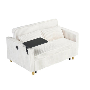 Pull Out Sofa With Movable Tabletop And USB Ports