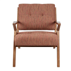 Lounge Chair With Tufted Upholstery And Solid Frame