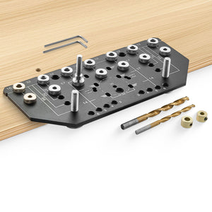 Shelf Pin Jig and Hinge Jig Two-in-One Aluminum Alloy Cabinet Hole Drilling Tool