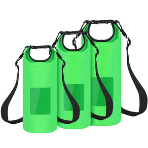 Floating Waterproof Dry Bag Floating Dry Sacks with Observable Window 10L Roll Top Lightweight Dry Storage Bag for Kayaking Rafting Boating Swimming C
