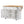 K&K 54-Inch Large Kitchen Island with Rubber Wood Drop Leaf