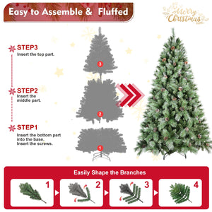 9Ft Christmas Tree with 122 Pine Cones