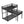 L-Shaped Triple Twin Size Bunk Bed, Industrial Design With Integrated Ladder And Full Length Guardrails - Black