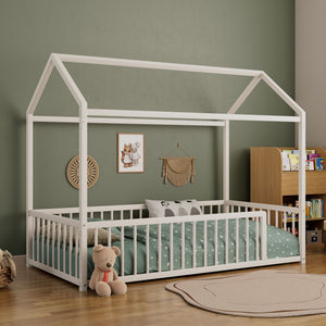 Montessori Floor Bed Frame With House Shape