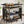 L Shaped Home Mini Bar Table With 2 Tier Shelves & Glass Racks - Black