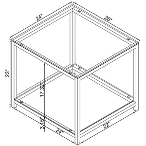 Weston - 1 Shelf Side End Table - Nickel