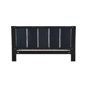 Queen Size Bed Frame in Black & White Pine