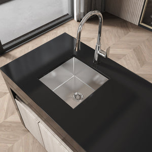 Stainless Steel Kitchen Sink, 18"x18" Single Bowl Undermount