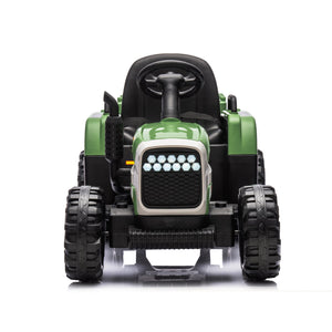 Ride On Tractor With Trailer - 24V Battery Powered Electric Tractor Toy