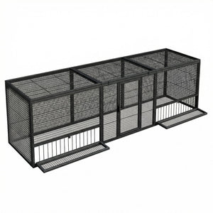 Thickened Chicken Coop For Outdoor - Black / Silver
