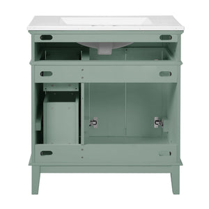 Modern Bathroom Vanity With Sink, Storage Cabinet, Soft Close Doors, Deep & Standard Drawers