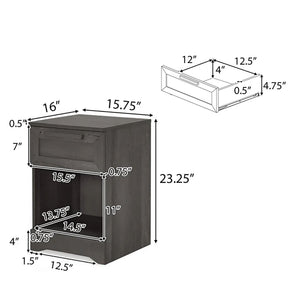 Broxon Rustic Drawer Nightstand