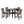 5 Piece Counter Dining Set With Table, Chairs - Black / Brown