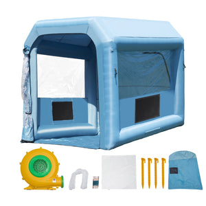 Inflatable Paint Booth, 9.8 x 8.2 x 8.2 ft with Powerful Blower and Air Filter System