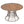 5-Piece Outdoor Dining Set: Brown Round Acacia Wood Table & 4 Brown Wicker Armchairs