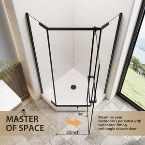36"D x 36"W x 72"H Neo-Angle Shower Door